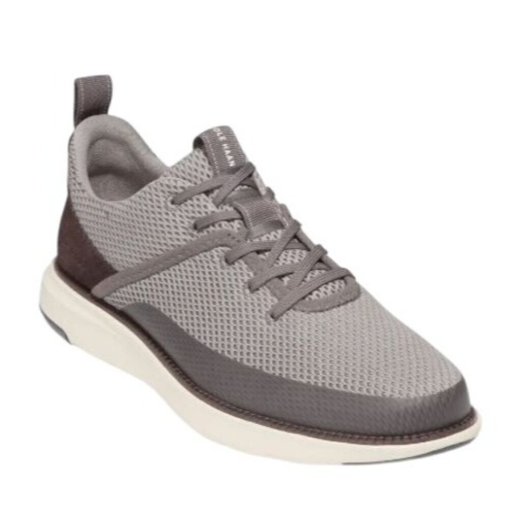Cole Haan Mens Gray Mesh Brown Suede Zero Grand Atlantic Sneakers Sz 8 New